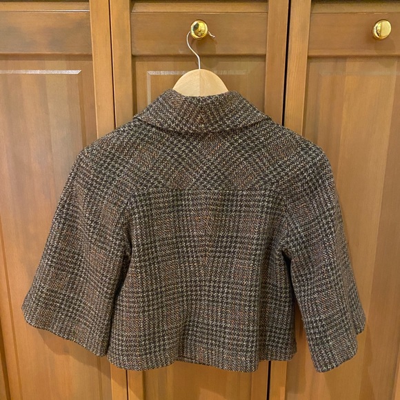 SISLEY CROP CAPE/ Wool JACKET Blazer - Picture 2 of 15